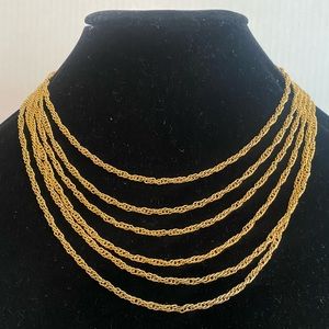 Multilayer Gold Rope Necklace